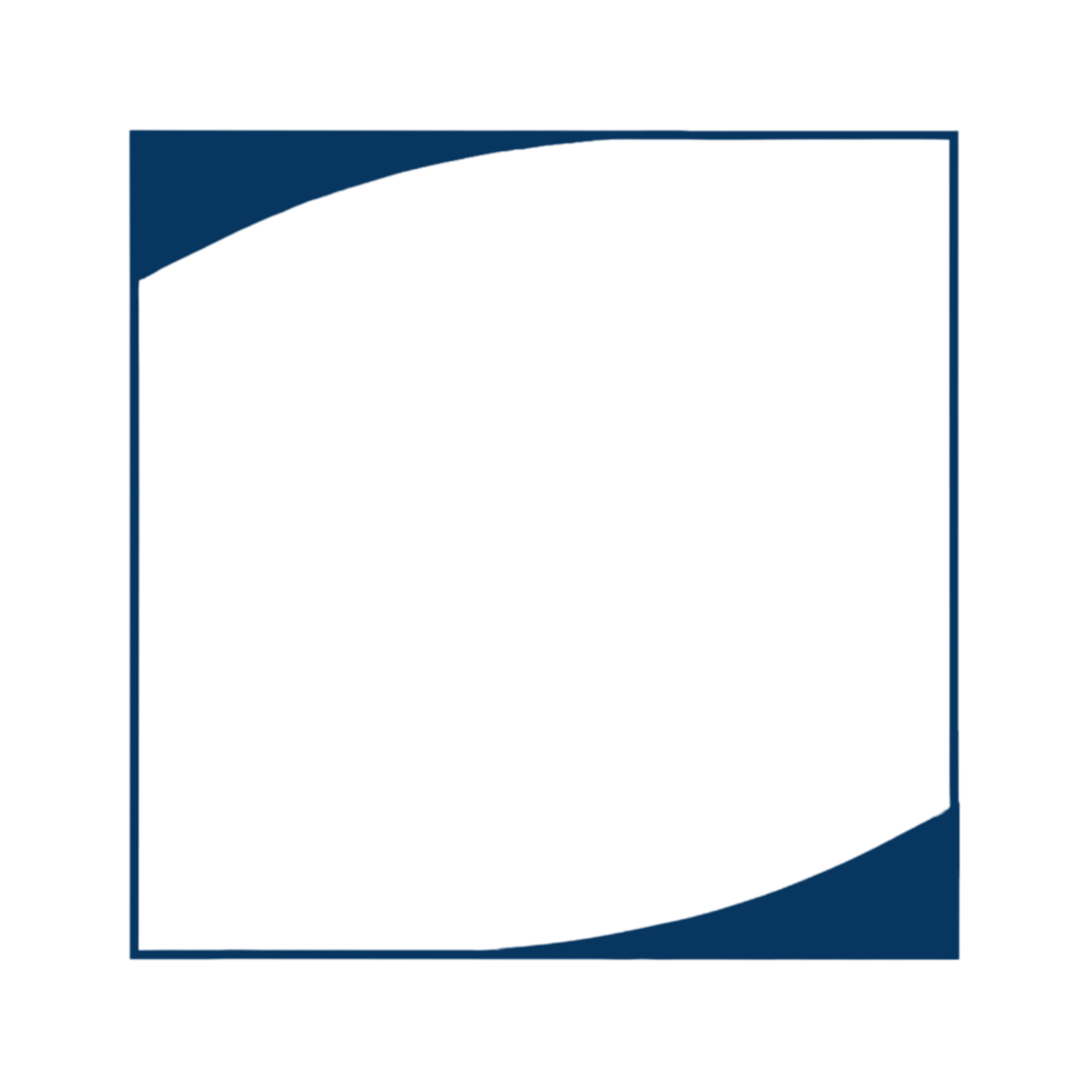 Clean and Simple Blue Frame Isolated png