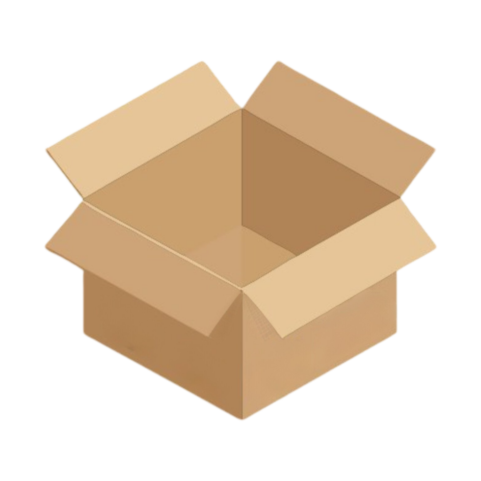Simple Carton Box Isolated on Transparent Background png