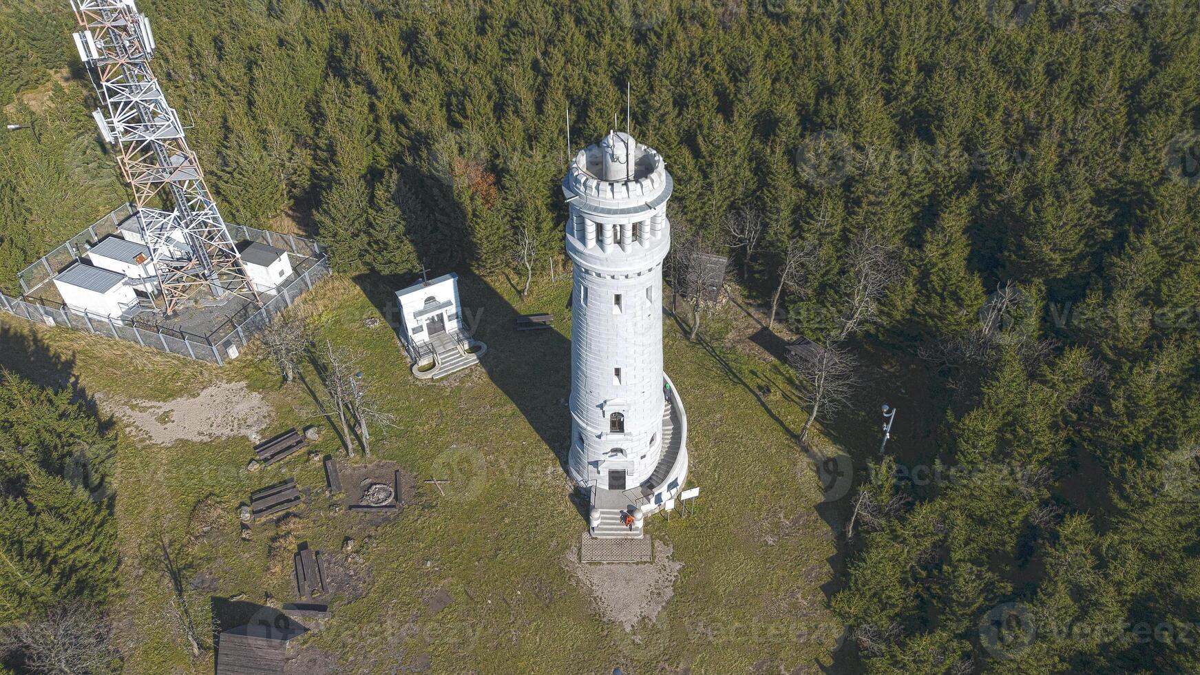 Observation tower on Mount Wielka Sowa, Sowie Mountains, Poland photo