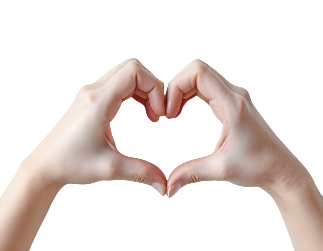 Two Hands Forming a Heart Shape png