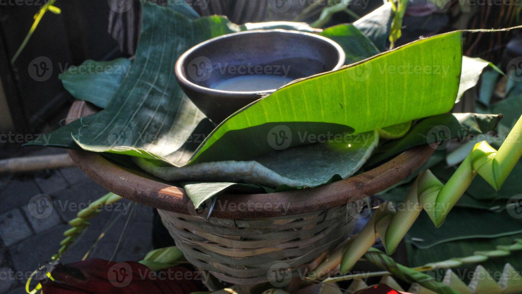 Serabi traditional pancake with Coconut Milk Sauce photo