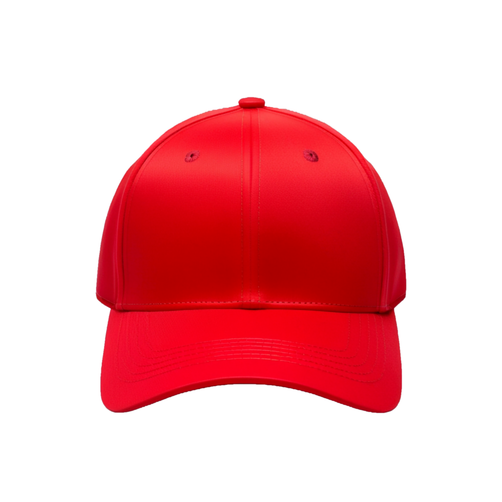 Red Baseball Cap Isolated on Transparent Background png
