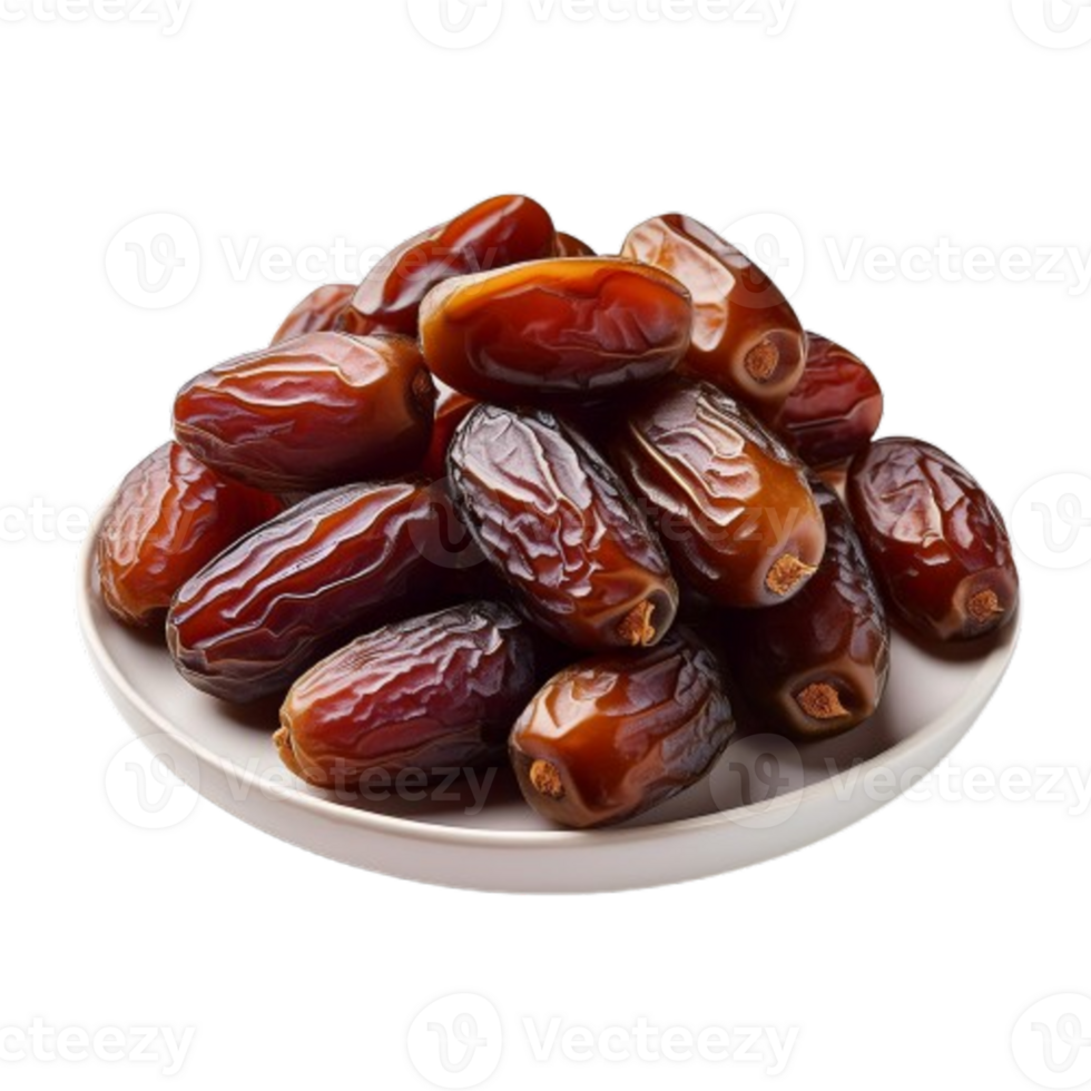 Dates fruit on a plate png