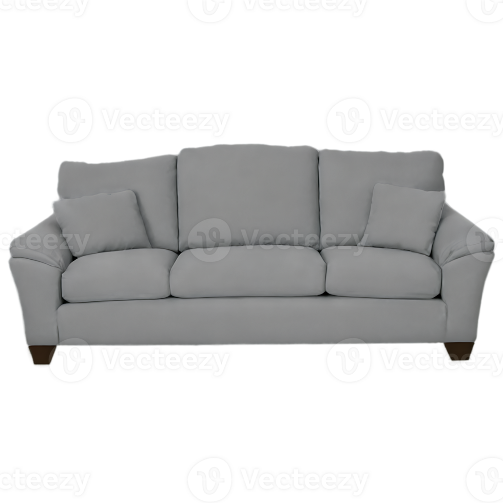 Gray Sofa with Cushions png