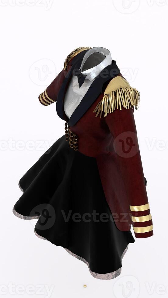 ringmaster dress with white background photo