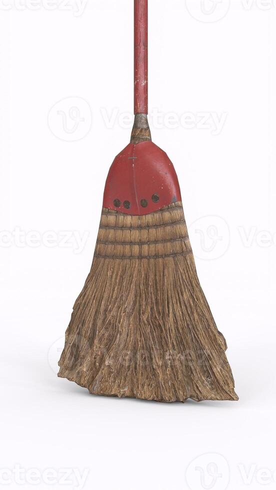 outdoor broom with white background photo