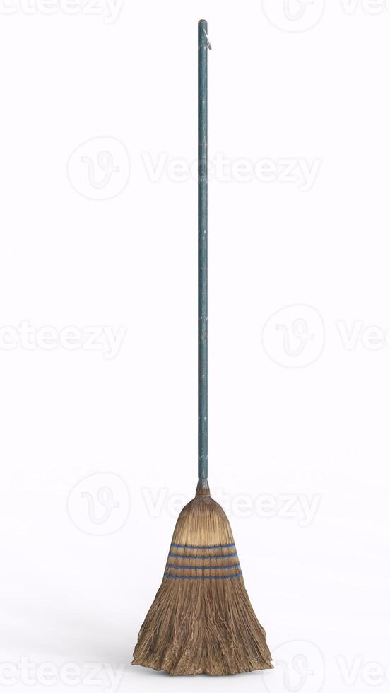 outdoor broom with white background photo