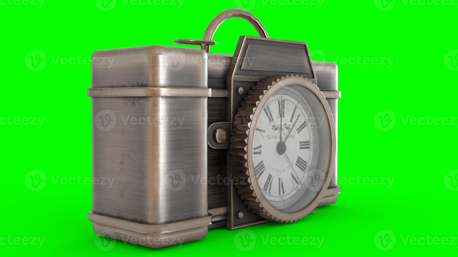 pocket watch with green background photo