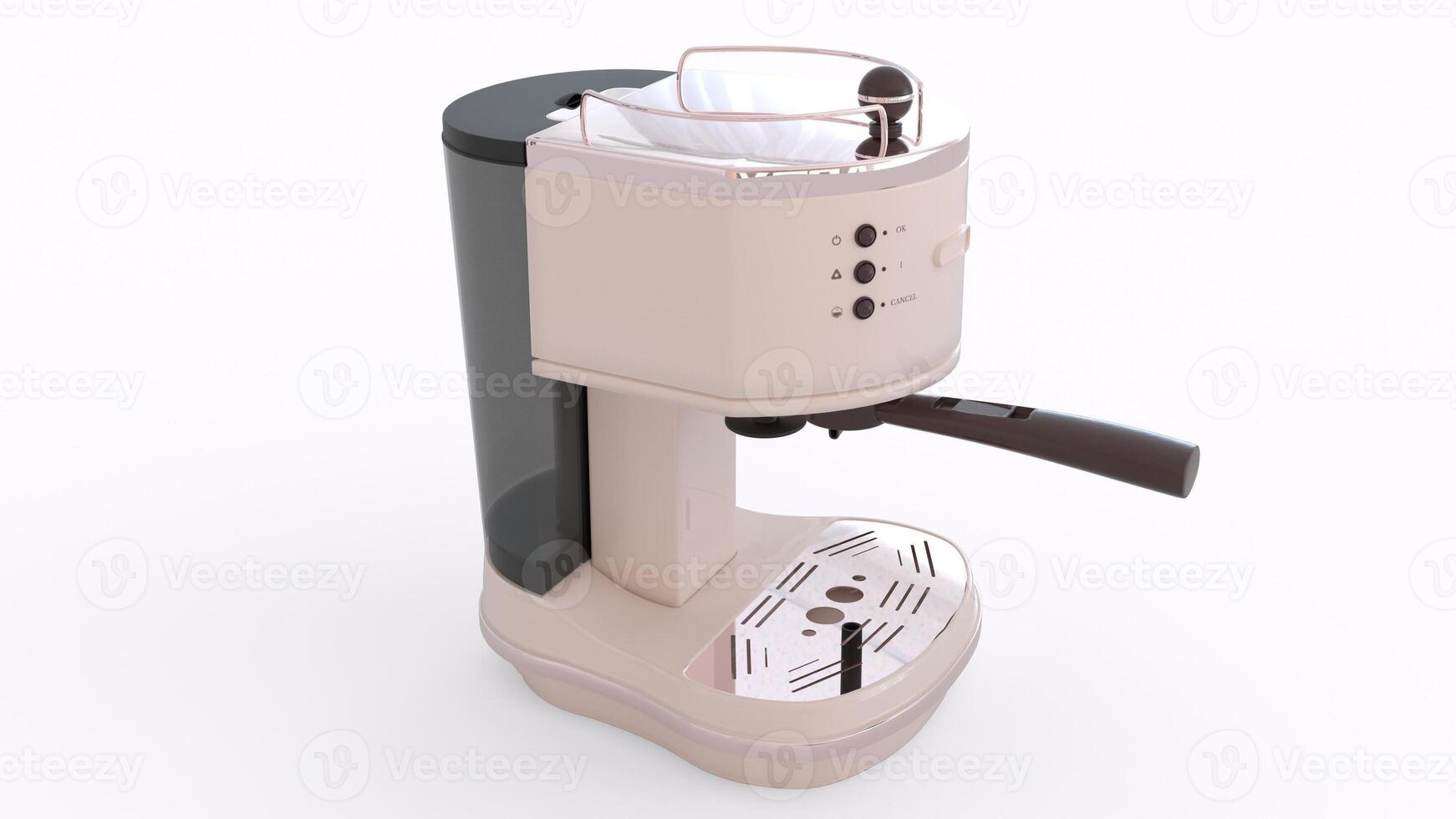 modern coffee maker machine with white background photo