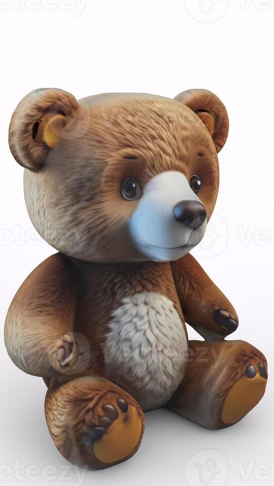 teddy panda with white background photo