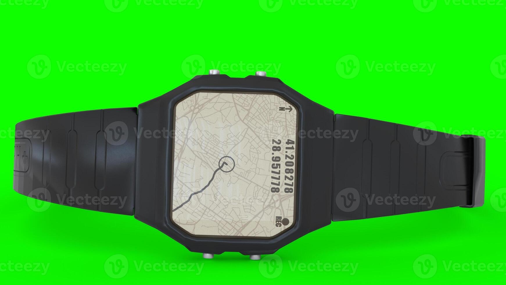 survival watch with green background photo