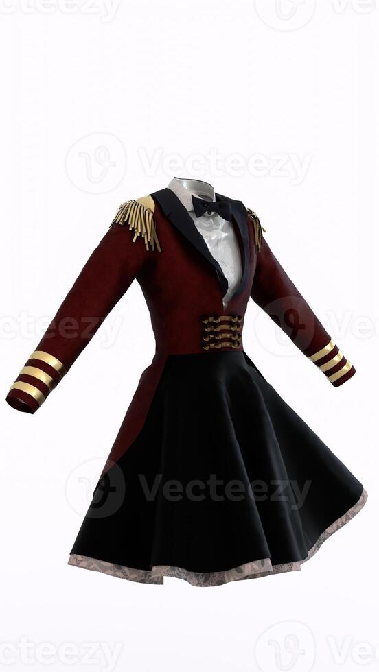 ringmaster dress with white background photo