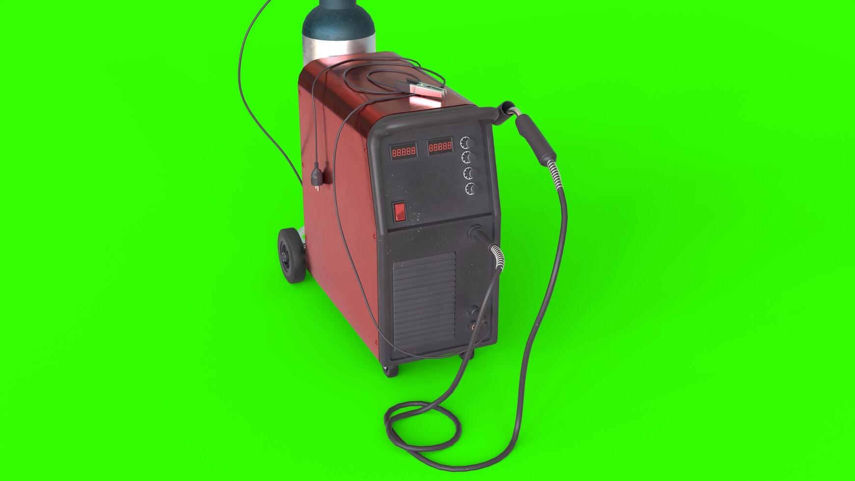 welder machine with green background photo