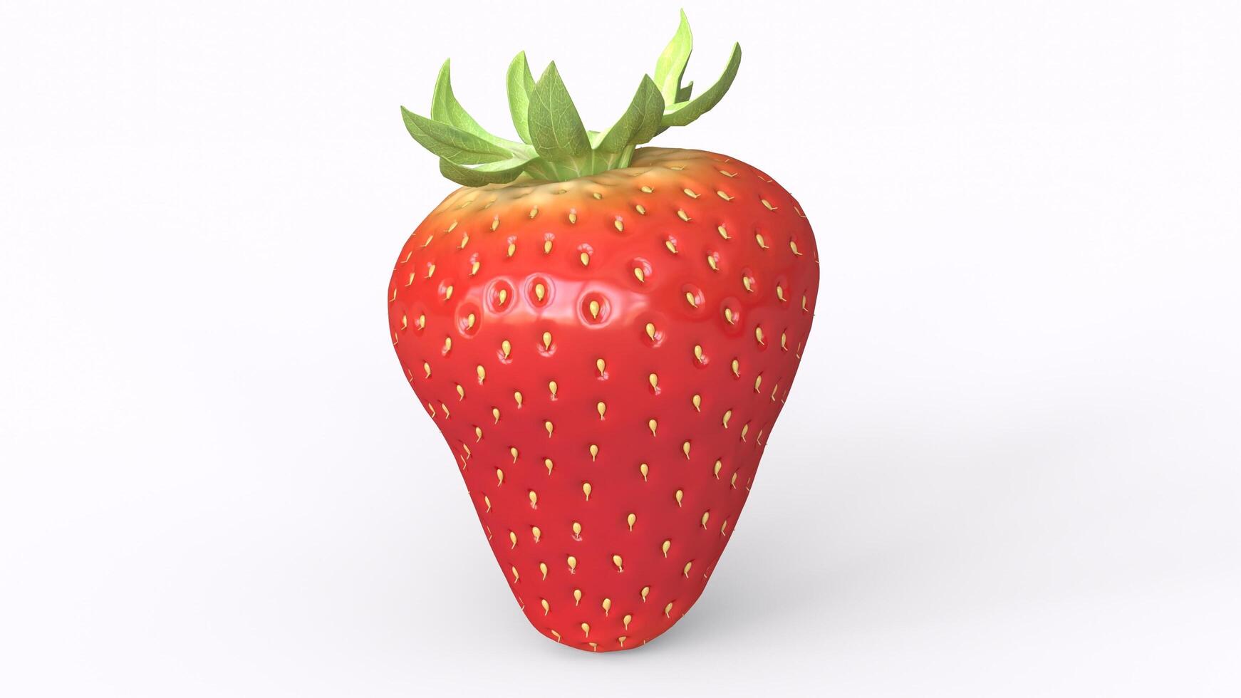 strawberry with white background photo
