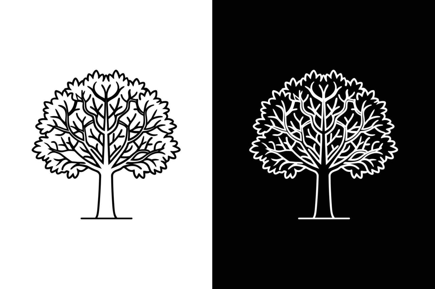 Simple Tree Icon Design. Editable Template for Versatile Use vector