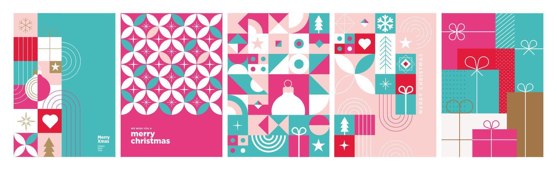 Merry Christmas and Happy New Year. Eye catching design illustrations for greeting card, party invitation card, website banner, social media banner, marketing material. vector