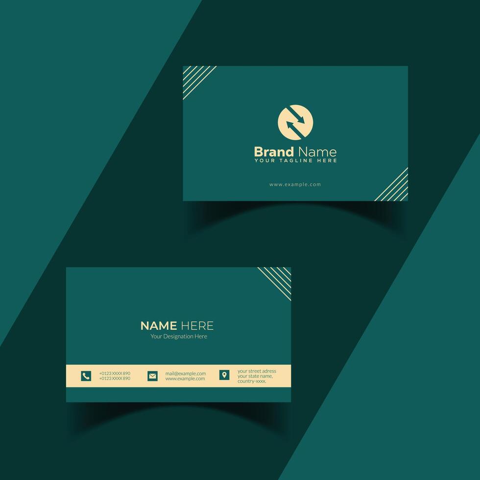 Minimalist and Luxury simple yet professional business card design vector