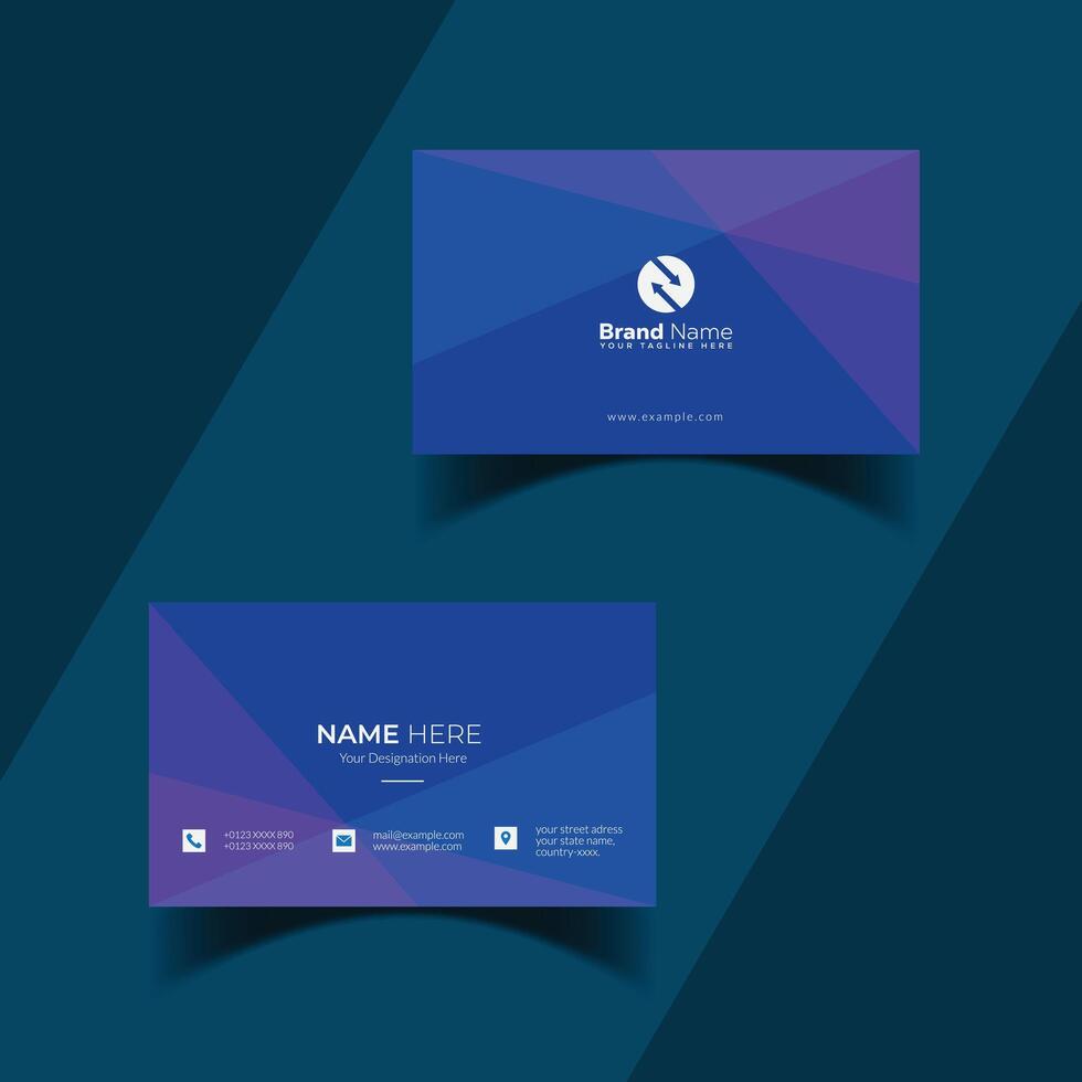 Multicoloured Cool minimalist Business card vector