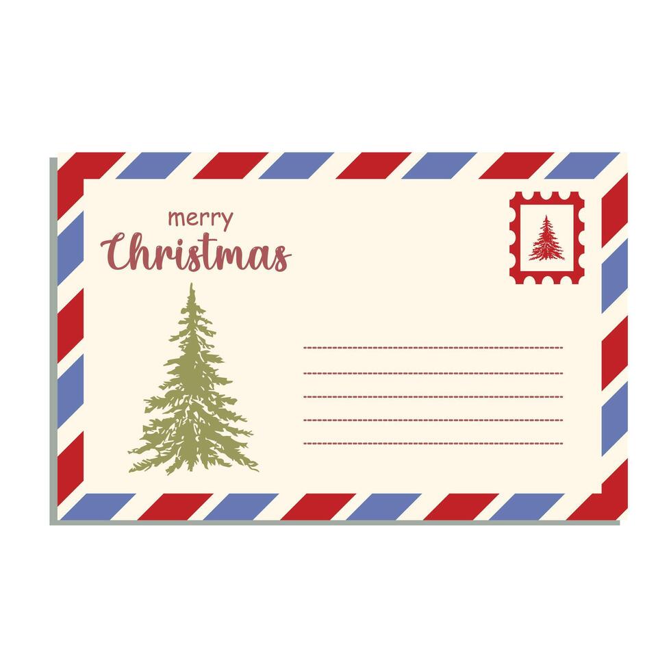 Christmas envelope design vector