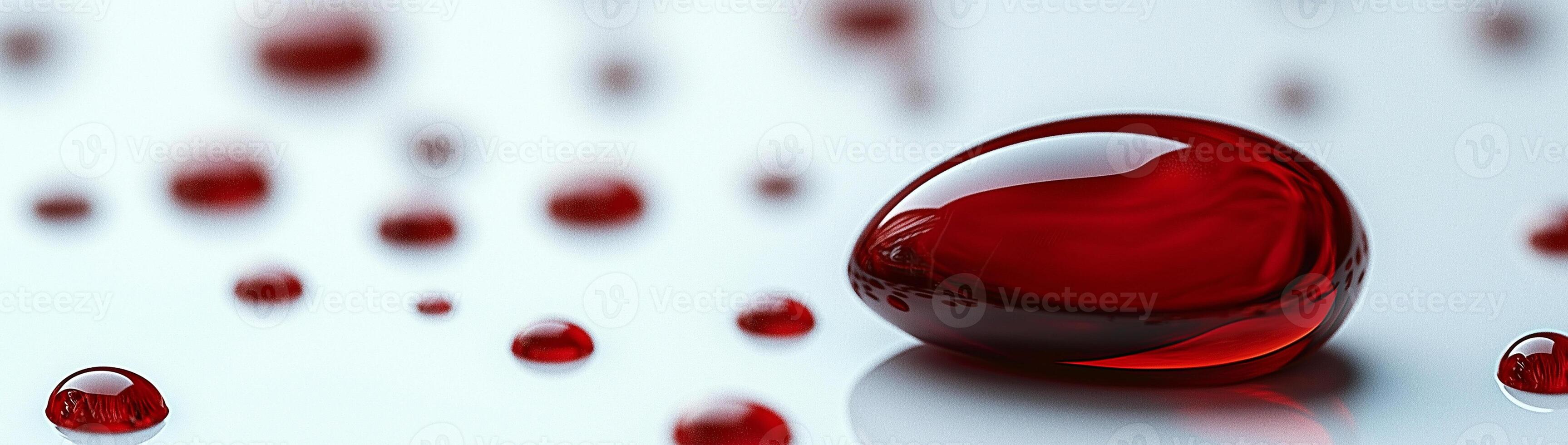 Blood Donor Month, a drop of blood, created with the help of technology. photo