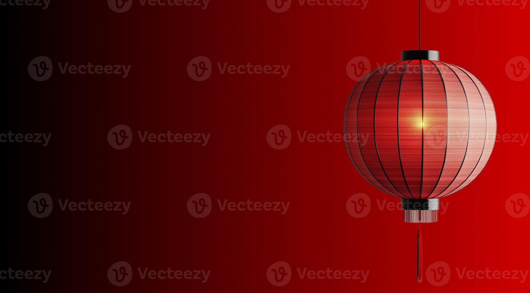 Chinese New Year, Chinese lantern with space for text, created with technology. photo