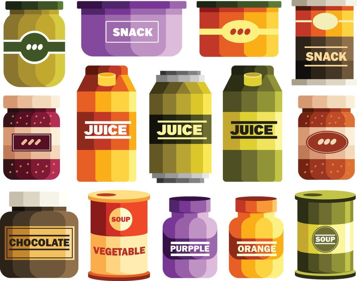 Food Pack Elements Illustration vector