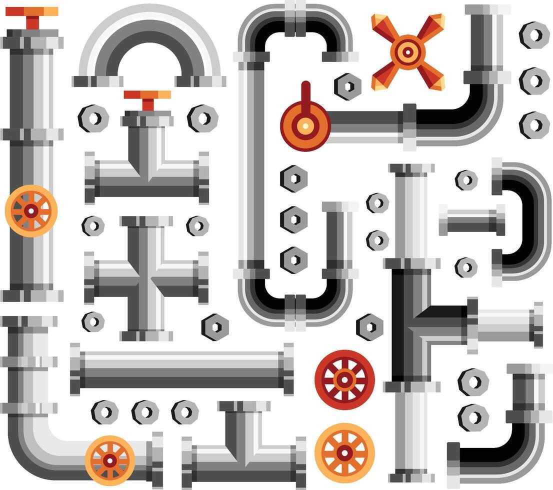Pipes Elements Illustration vector