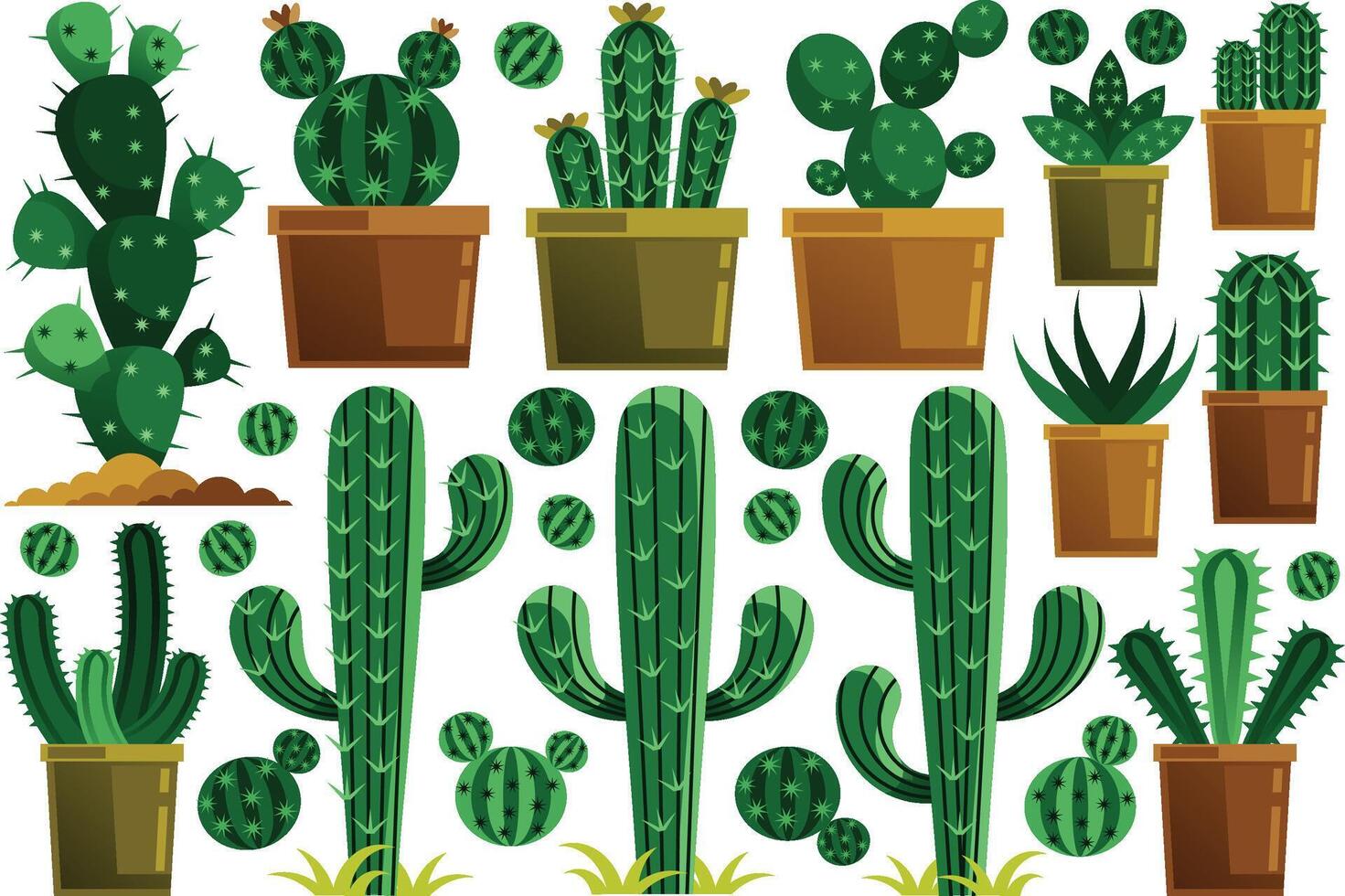 Cactus Elements Illustration vector
