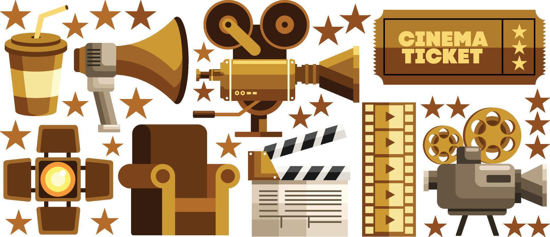 Cinema Elements Illustration vector