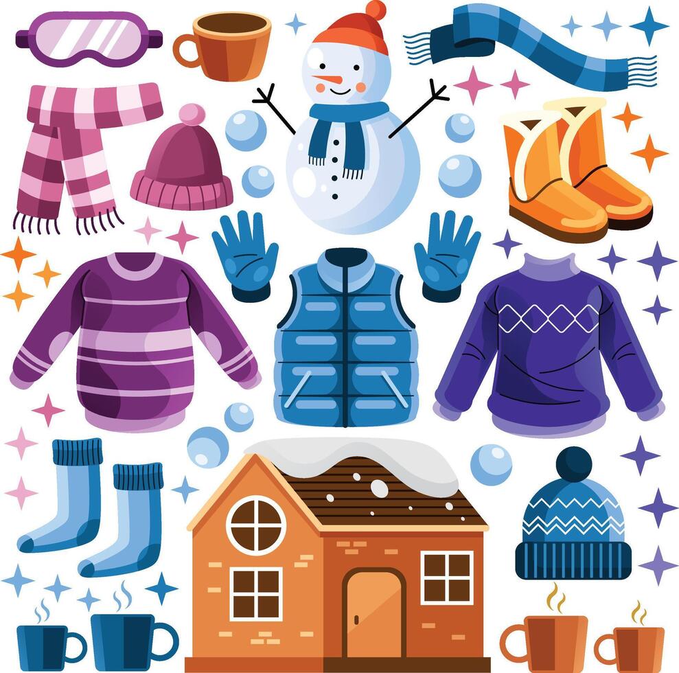 Winter Elements Illustration vector