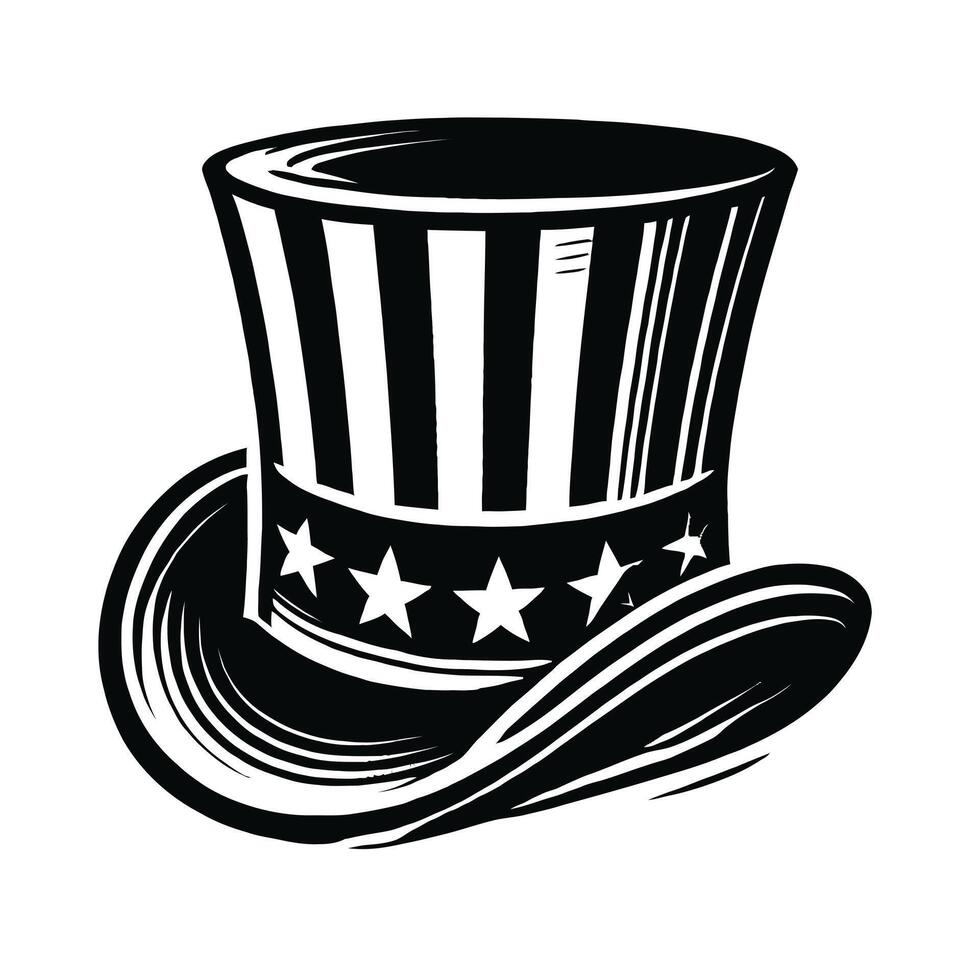 An american hat with stars on it vector