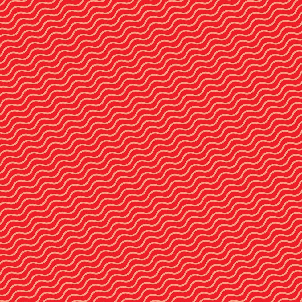 Japanese Red Wave pattern seamless Lunar new year decoration Chinese new year vector