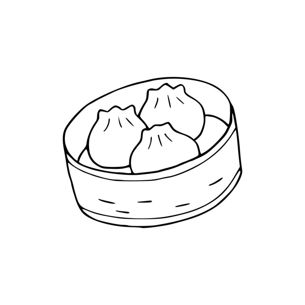 cartoon of gyoza chicken vector