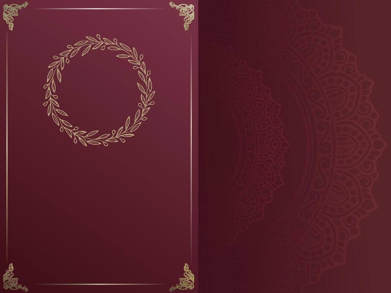 floral frame wedding invitation luxury card background vector