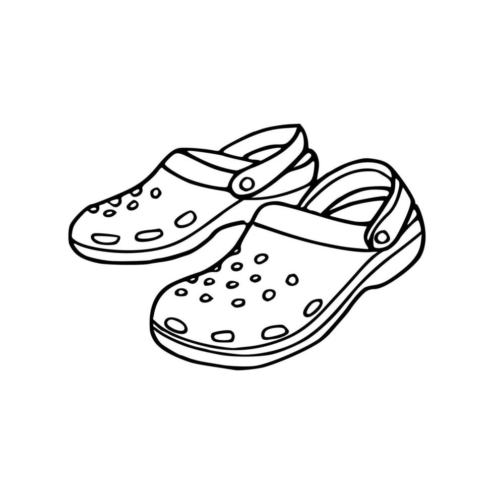 cartoon of slippers vector