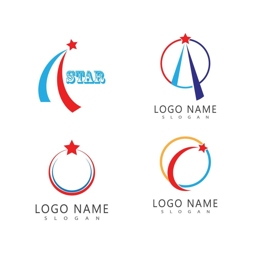 Star logo template element symbol design vector