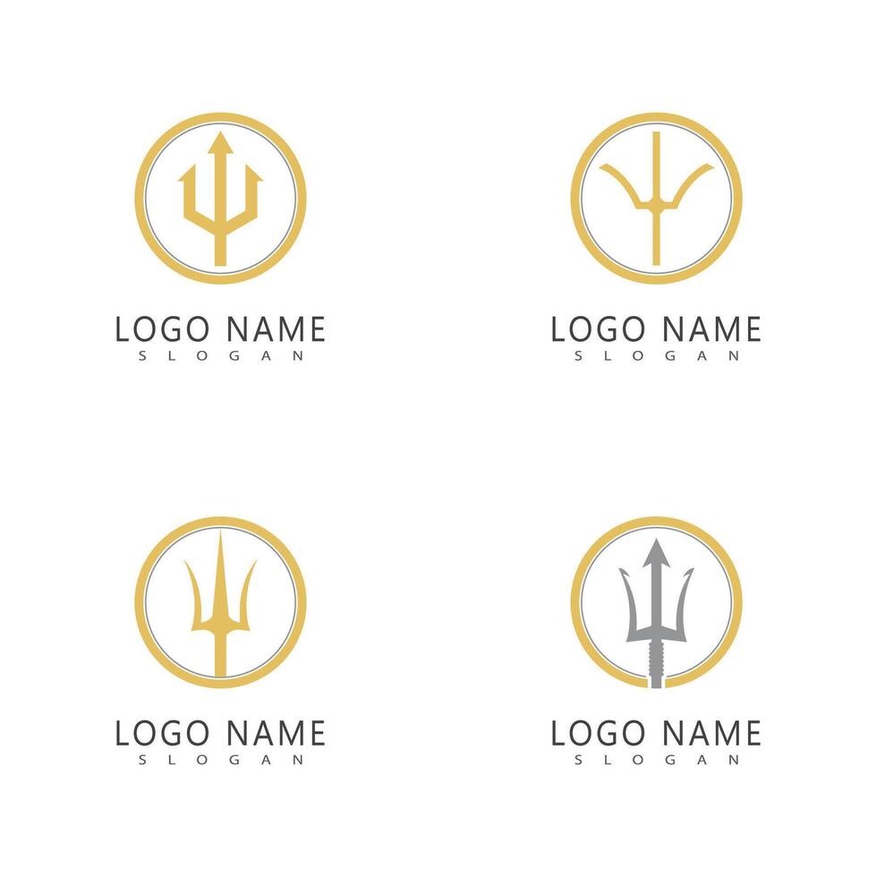Trident Logo Template icon vector