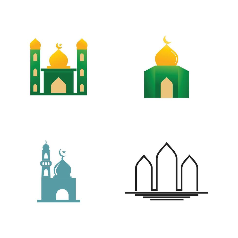 Mosque Islamic logo icon ramadhan kareem icon design vector