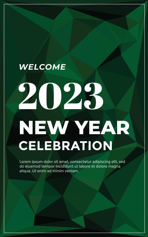 Happy New Year 2025 Poster Celebration Realistic polygonal background for your graphic resource vector