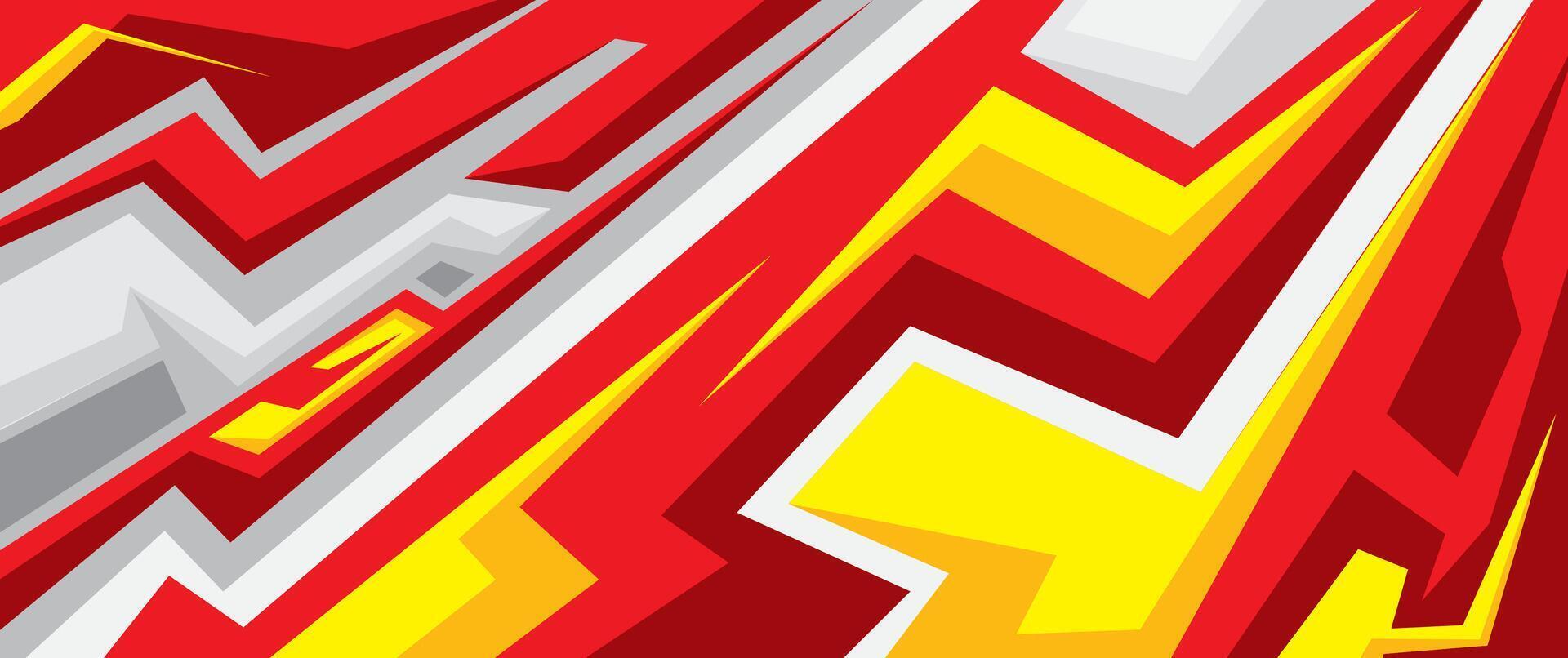 A red and yellow background with a bunch of lightning bolts vector