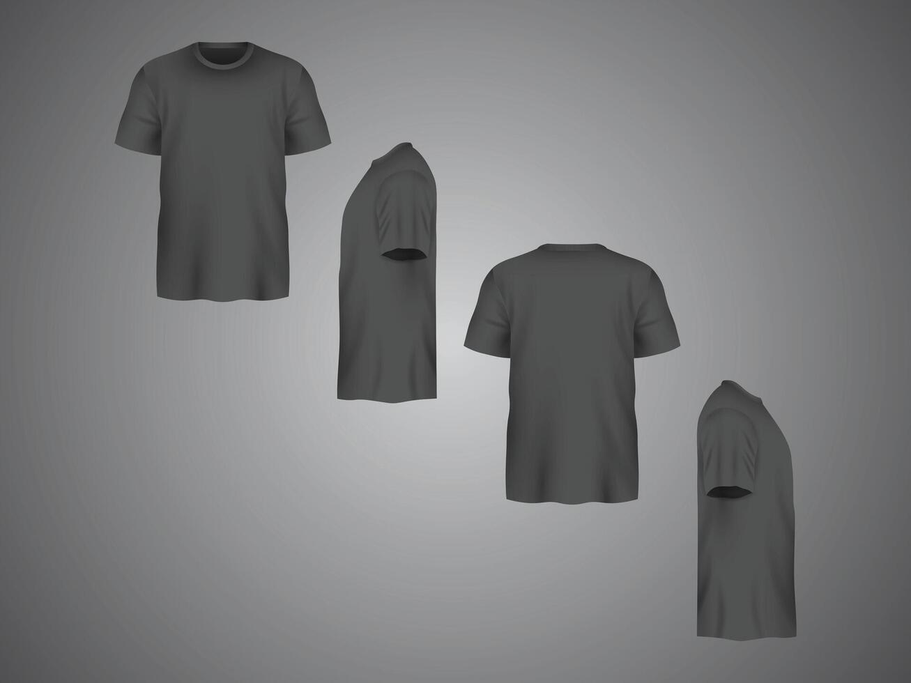 Realistic blank t-shirt mockup template vector