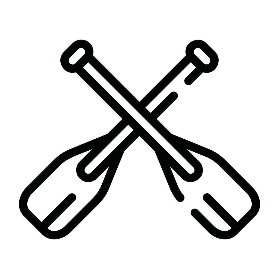 Oar Icon Line vector