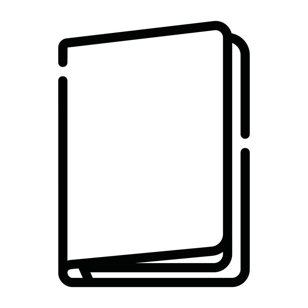 Close Book Line Icon vector