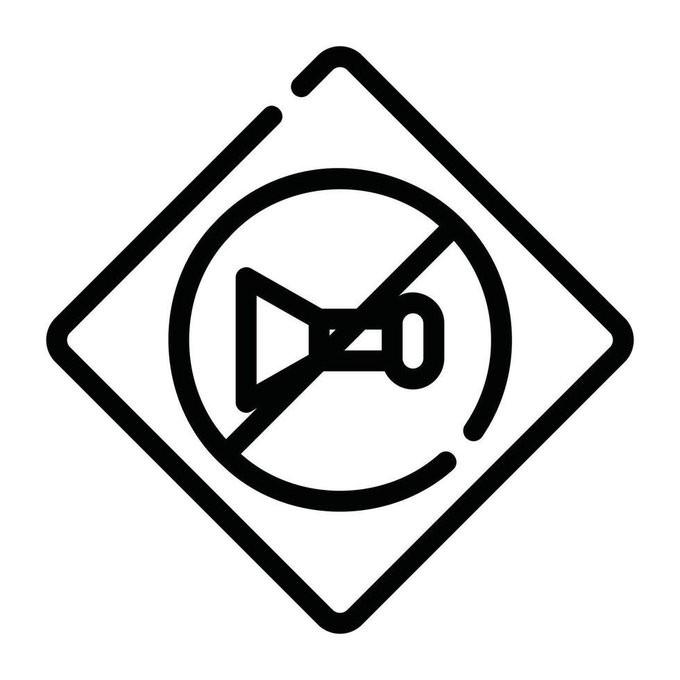 No Horn Sign vector