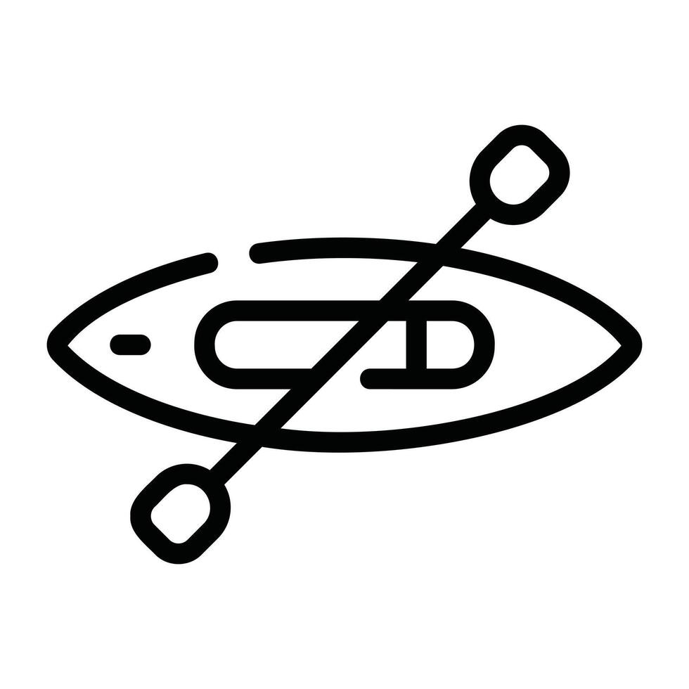 Canoe Icon Line vector