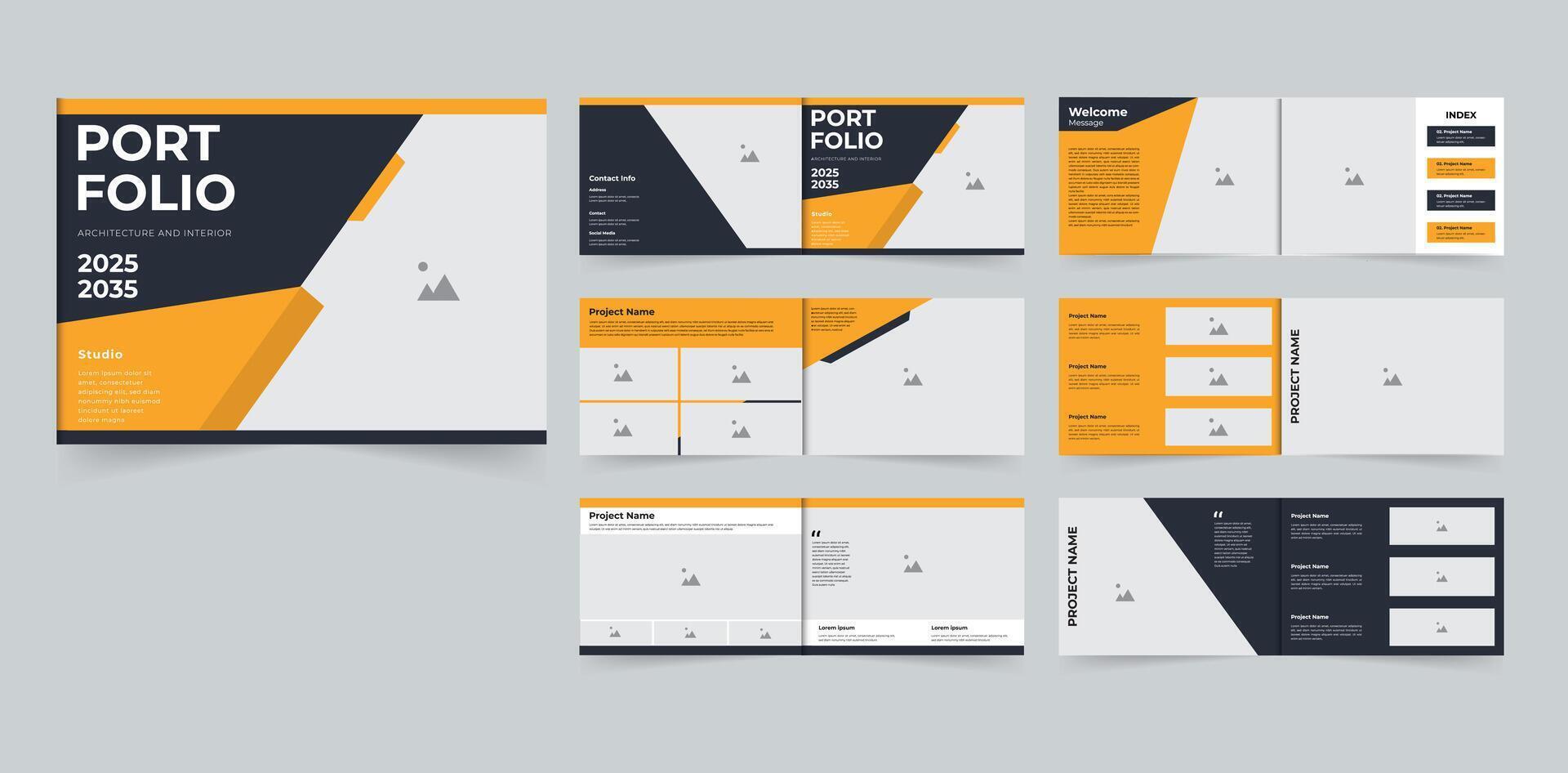 Modern Landscape portfolio design template architecture portfolio or project portfolio design vector