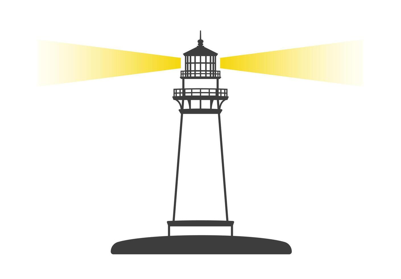 Lighthouse icon symbol shape set. sea Light house logo sign collection. Navigation Shore light beacon. light rays silhouette illustration. Isolated on white background. vector