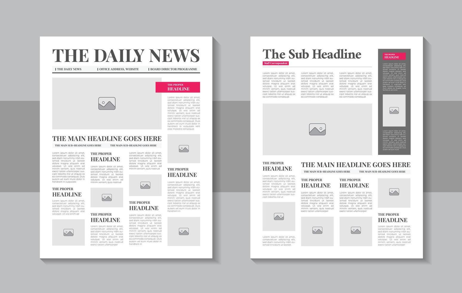 Newspaper Design Template layout vector