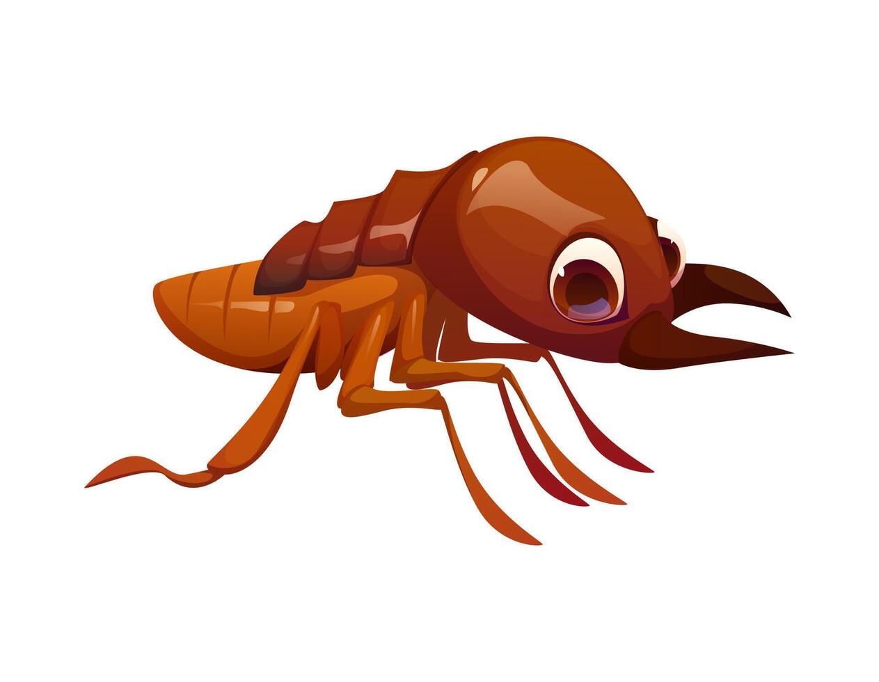 Cartoon funny termite insect pest or bug character vector
