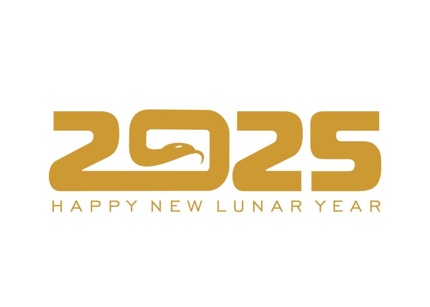 2025 Chinese lunar new year golden snake calendar vector